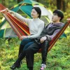 帆布 ハンモック ポータブルハンモック ハンガーフック 2人用 ハンモック 耐重250KG レジャー アウトドア キャンプ ハンモック